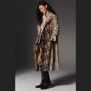 NEW Unreal Fur - Size M Women's Madam Grace Faux Fur Snake Print Jacket - Snake